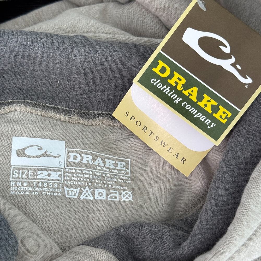 Drake Waterfowl Hoodie Men 2XL What The Duck Graphic Soft Sweater Hunter XXL NEW - Picture 4 of 9